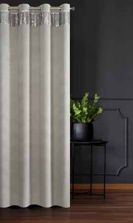 ZASŁONA GOTOWA JASPER 140 X 250 CM SREBRNY