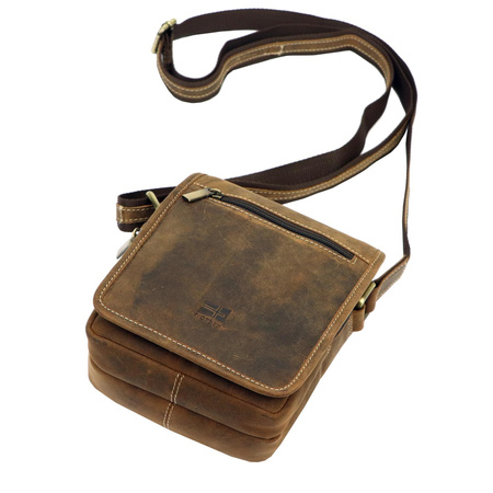 Torba saszetka na ramię męska skórzana skóra naturalna Nordee