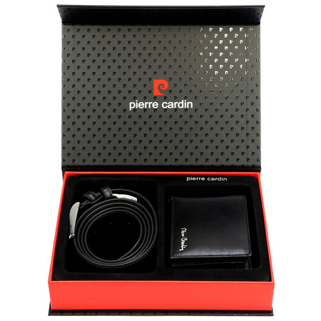 Zestaw na prezent dla mężczyzny portfel i pasek męski skórzany Pierre Cardin