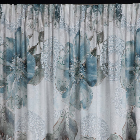 ZASŁONA GOTOWA VIVIAN NA TAŚMIE 140 X 270 CM TURKUSOWY