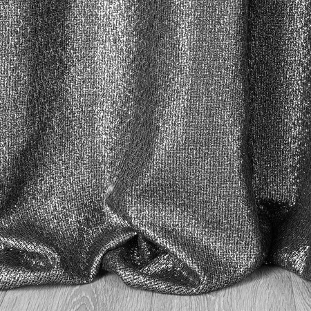 ZASŁONA GOTOWA GLOSSY 140 X 250 CM CZARNY