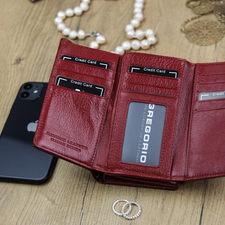 Portfel damski skórzany skóra naturalna Gregorio 