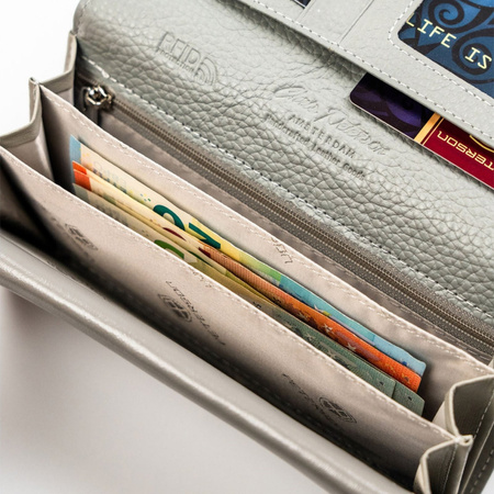 Portfel damski skóra naturalna skórzany Peterson