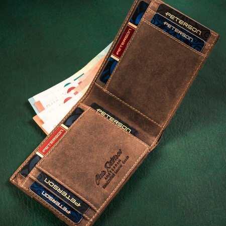 Portfel męski skórzany skóra naturalna  Peterson 