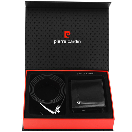Zestaw na prezent dla mężczyzny portfel i pasek męski skórzany Pierre Cardin