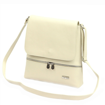 MiaMore torebka listonoszka skóra naturalna beżowy