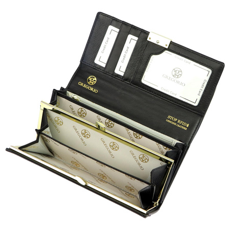 Portfel damski skórzany skóra naturalna Gregorio