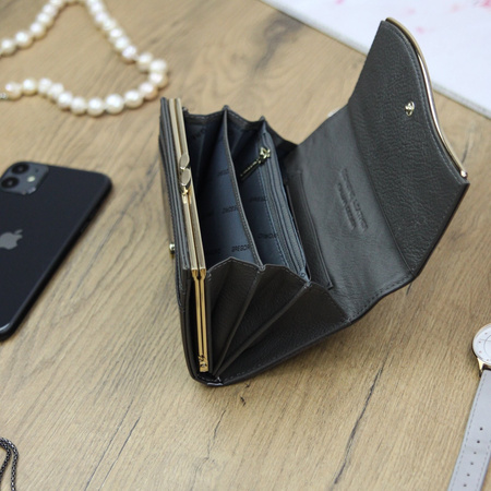 Portfel damski skórzany skóra naturalna Gregorio