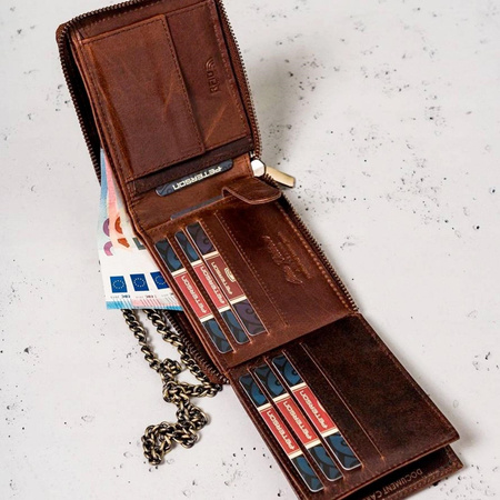 Portfel męski skórzany skóra naturalna  Peterson