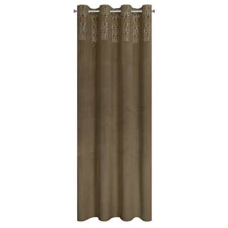 ZASŁONA GOTOWA LIZA 140 X 250 CM JASNOBRĄZOWY