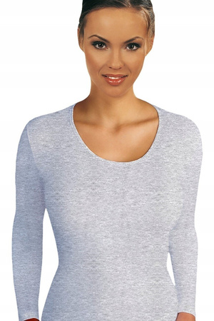 Koszulka damska z długim rękawem beżowa Lena 2XL-3XL