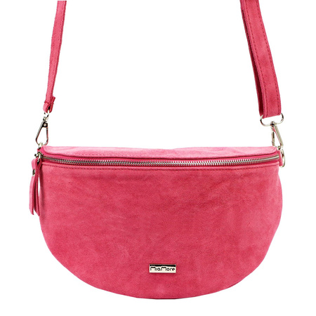 MiaMore torebka listonoszka skóra naturalna fioletowy