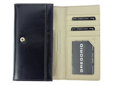 Portfel damski skórzany skóra naturalna Gregorio 