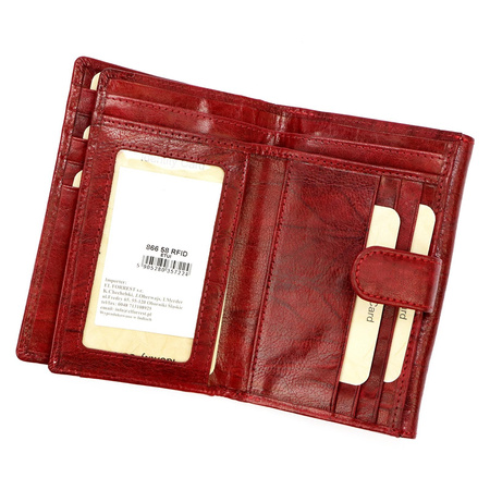 El Forrest portfel skóra naturalna czerwony 17 - kobieta