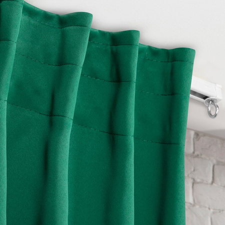 ZASŁONA GOTOWA MILAN NA TAŚMIE 140 X 300 CM CIEMNOZIELONY