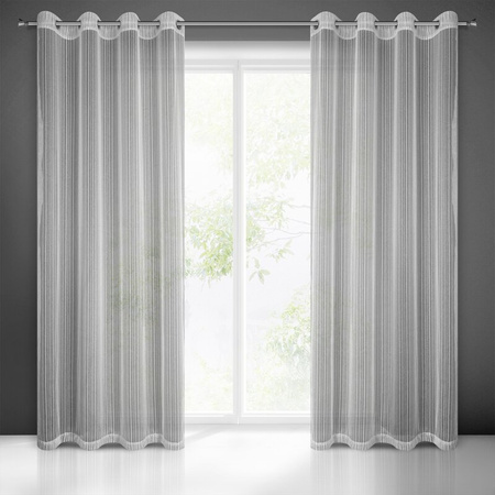 FIRANA GOTOWA NOELIA 140 X 250 CM SREBRNY
