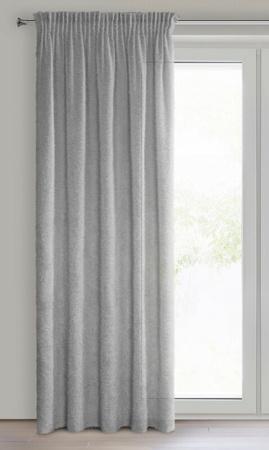 ZASŁONA GOTOWA AGIS NA TAŚMIE 140 X 270 CM SREBRNY