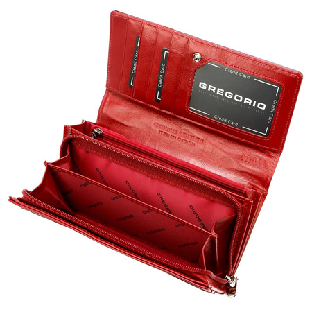 Portfel damski skórzany skóra naturalna Gregorio