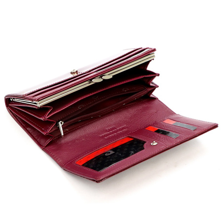 Portfel damski skóra naturalna + skóra ekologiczna Pierre Cardin