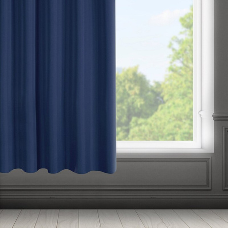 ZASŁONA GOTOWA RITA NA TAŚMIE 140 X 175 CM GRANATOWY