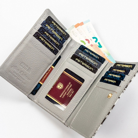 Portfel damski skóra naturalna skórzany Peterson