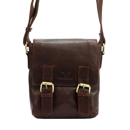 Torba saszetka listonoszka męska na ramię skórzana skóra naturalna Money Kepper