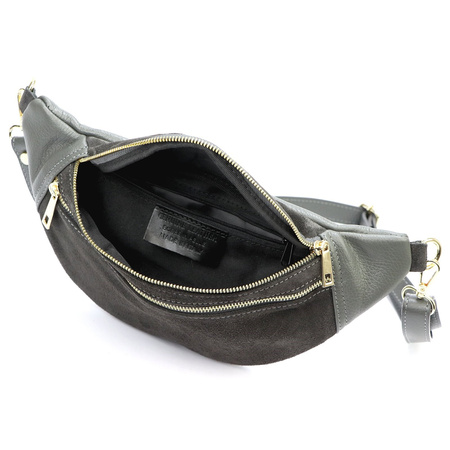 Torebka torebki skórzana saszetka nerka skóra naturalna Luka damska