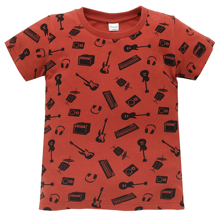 Tshirt LETS ROCK czerwony,rock 134