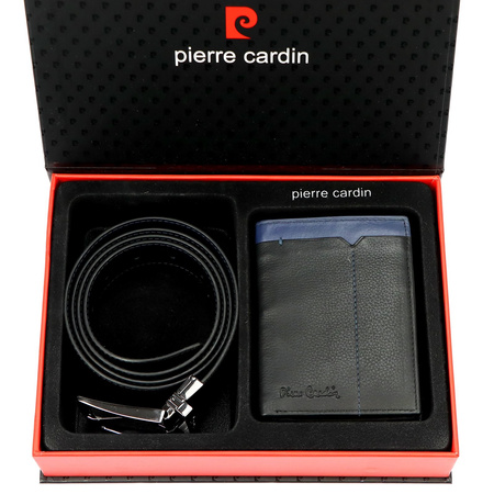 Zestaw na prezent dla mężczyzny portfel i pasek męski skórzany Pierre Cardin