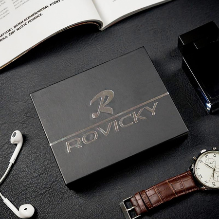 Portfel męski skórzany skóra naturalna Rovicky 