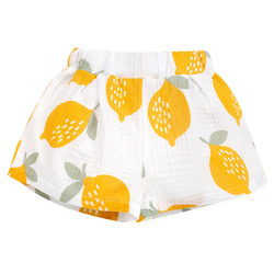 Spodenki krótkie muslin LEMONS écru,cytryny 140