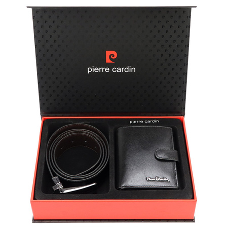 Zestaw na prezent dla mężczyzny portfel i pasek męski skórzany Pierre Cardin
