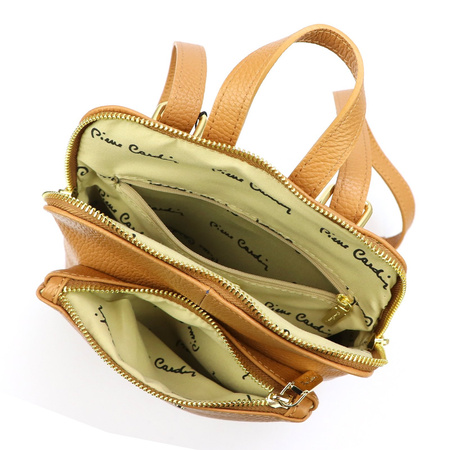 Plecak damski skórzany skóra naturalna Pierre Cardin