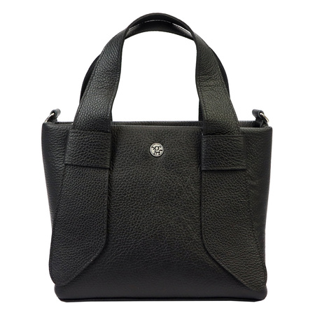 Gregorio torebka kuferek skóra naturalna czarny