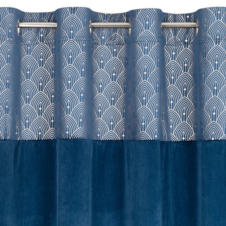 ZASŁONA GOTOWA D91 AGNES 140 X 250 CM GRANATOWY