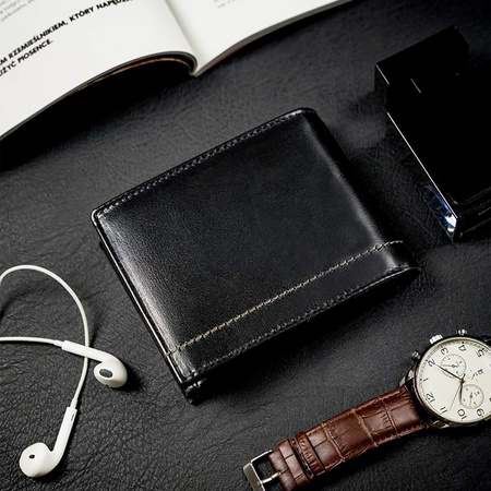 Portfel męski skórzany skóra naturalna Rovicky 