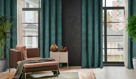 ZASŁONA GOTOWA ELIZA 140 X 250 CM CIEMNOMIĘTOWY