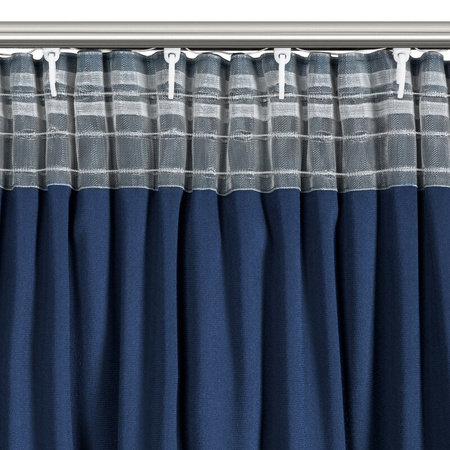 ZASŁONA GOTOWA CARLI NA TAŚMIE 140 X 250 CM GRANATOWY