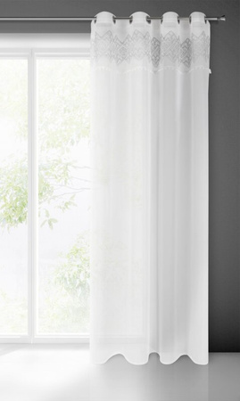 FIRANA GOTOWA DAPHNE 140 X 250 CM BIAŁY