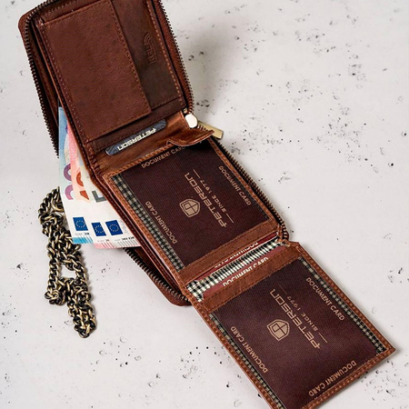 Portfel męski skórzany skóra naturalna  Peterson