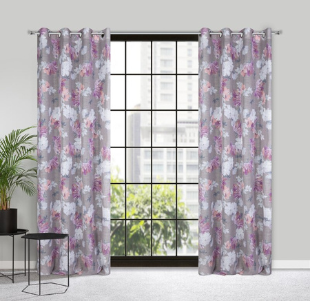 ZASŁONA GOTOWA SHERRY 140 X 250 CM SREBRNY