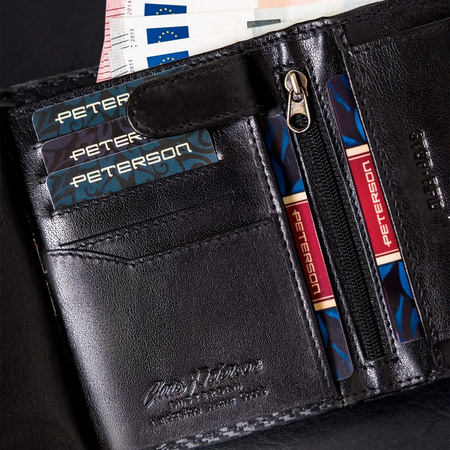 Portfel męski skórzany skóra naturalna Peterson