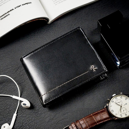 Portfel męski skórzany skóra naturalna Rovicky 