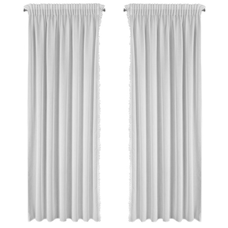 FIRANA GOTOWA ELENA NA TAŚMIE 140 X 270 CM BIAŁY