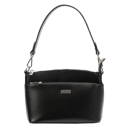 MiaMore torebka listonoszka skóra naturalna czarny