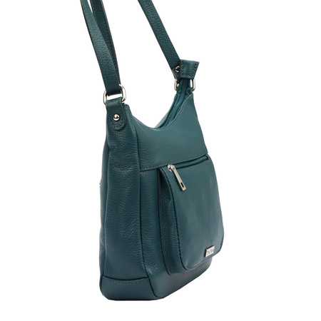 MiaMore torebka listonoszka skóra naturalna niebieski