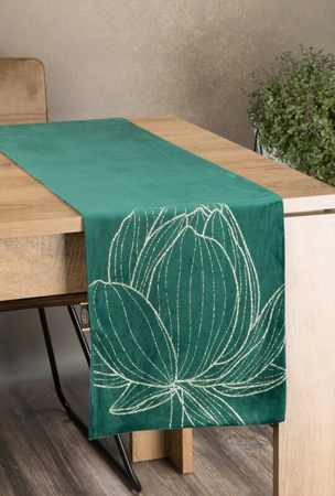 OBRUS BLINK 12 35 X 140 CM CIEMNOZIELONY