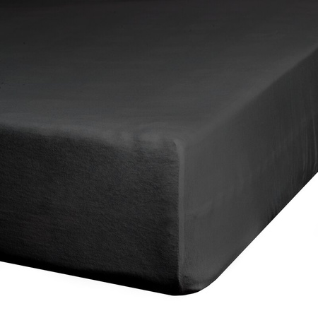 PRZEŚCIERADŁO Z GUMKĄ JERSEY D91 240 X 220 X 30 CM CZARNY