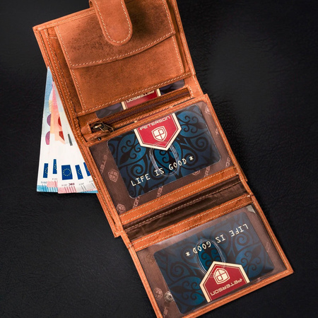 Portfel męski skórzany skóra naturalna  Peterson 