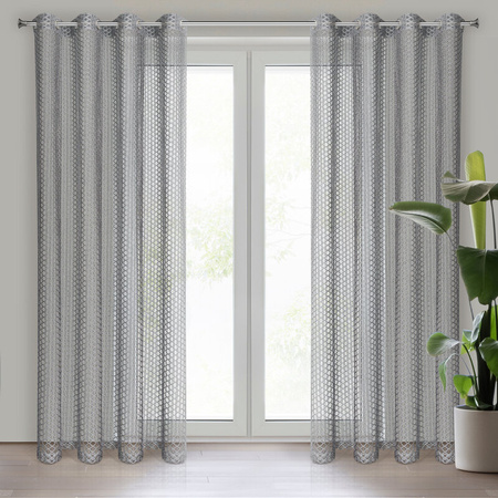 FIRANA GOTOWA AIDEN 140 X 250 CM SREBRNY